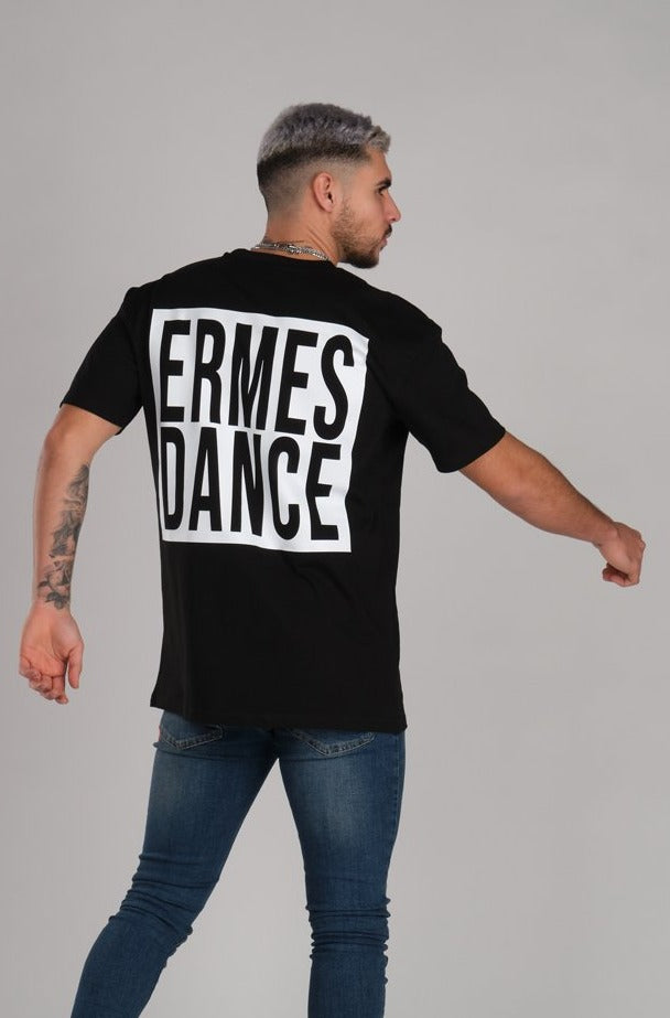 Square Ermes Dance Oversize Black T-Shirt