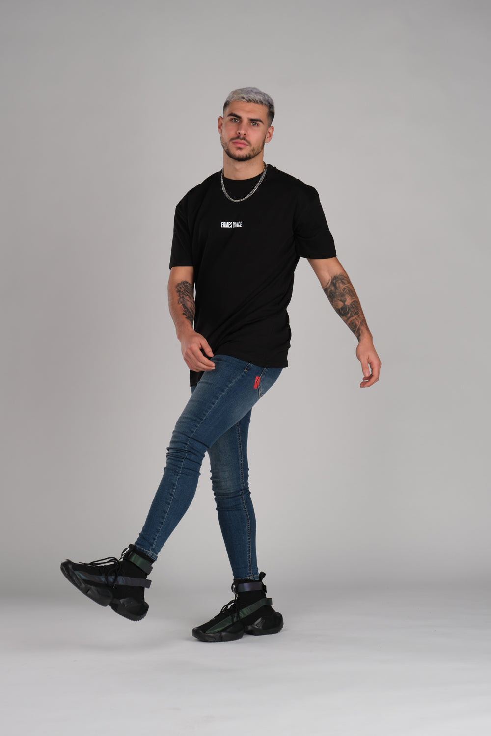 Square Ermes Dance Oversize Black T-Shirt