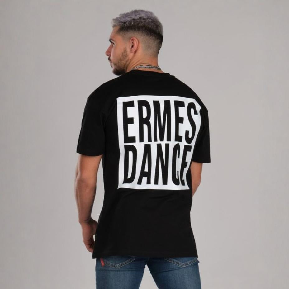 Square Ermes Dance Oversize Black T-Shirt