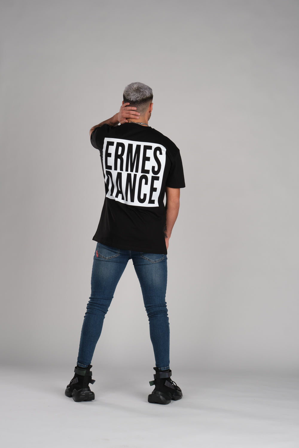 Square Ermes Dance Oversize Black T-Shirt