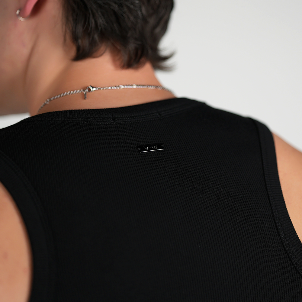 "Essential" Rib Tank - Black
