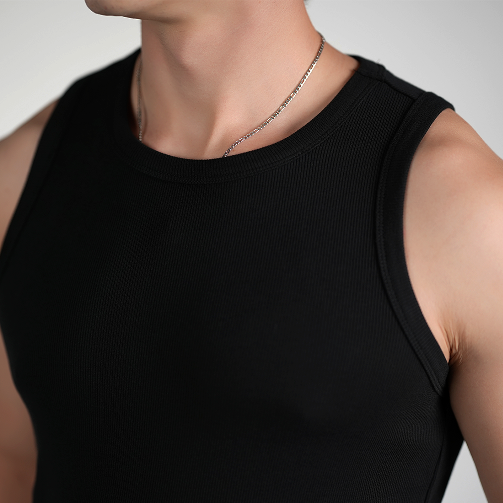 "Essential" Rib Tank - Black