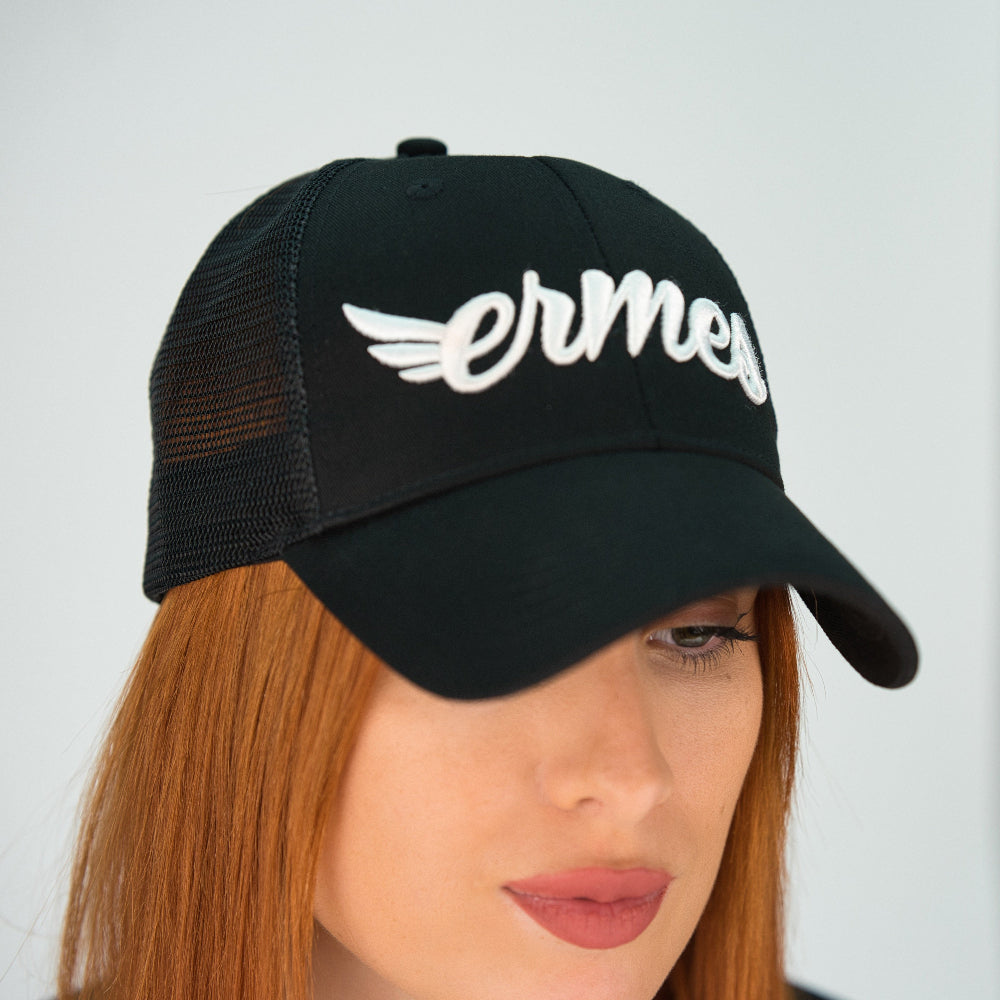 ﻿Casquette de baseball noire Ermes