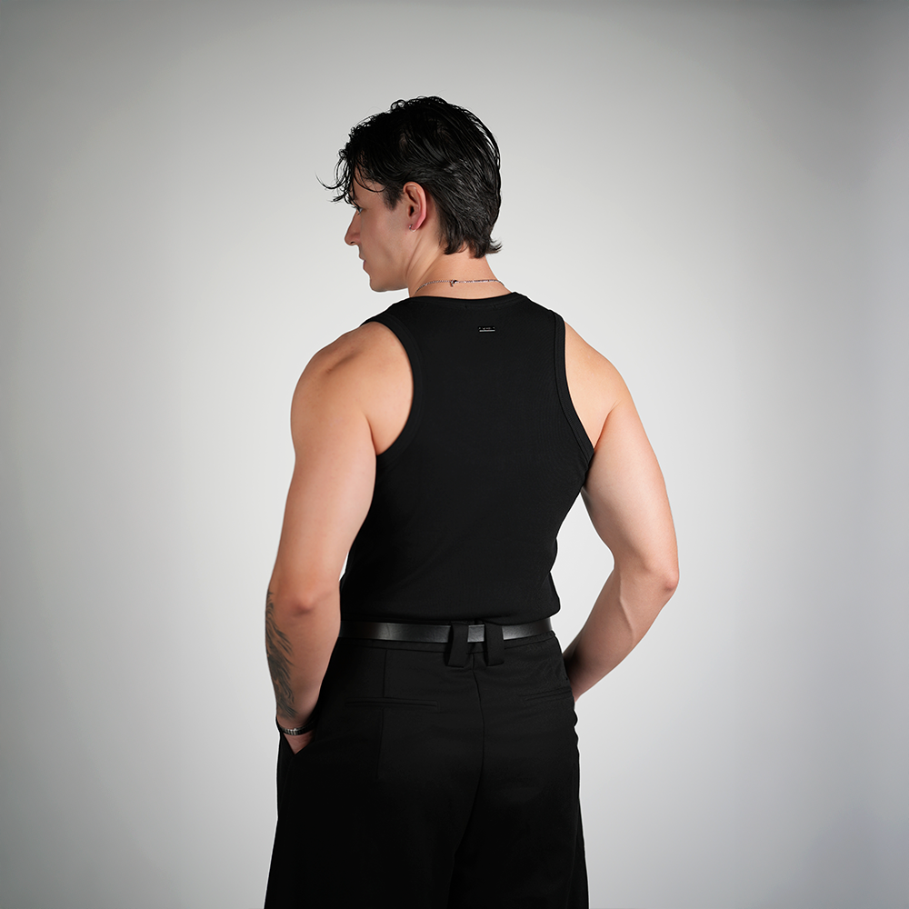"Essential" Rib Tank - Black
