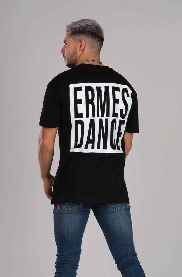 Square Ermes Dance Oversize Black T-Shirt