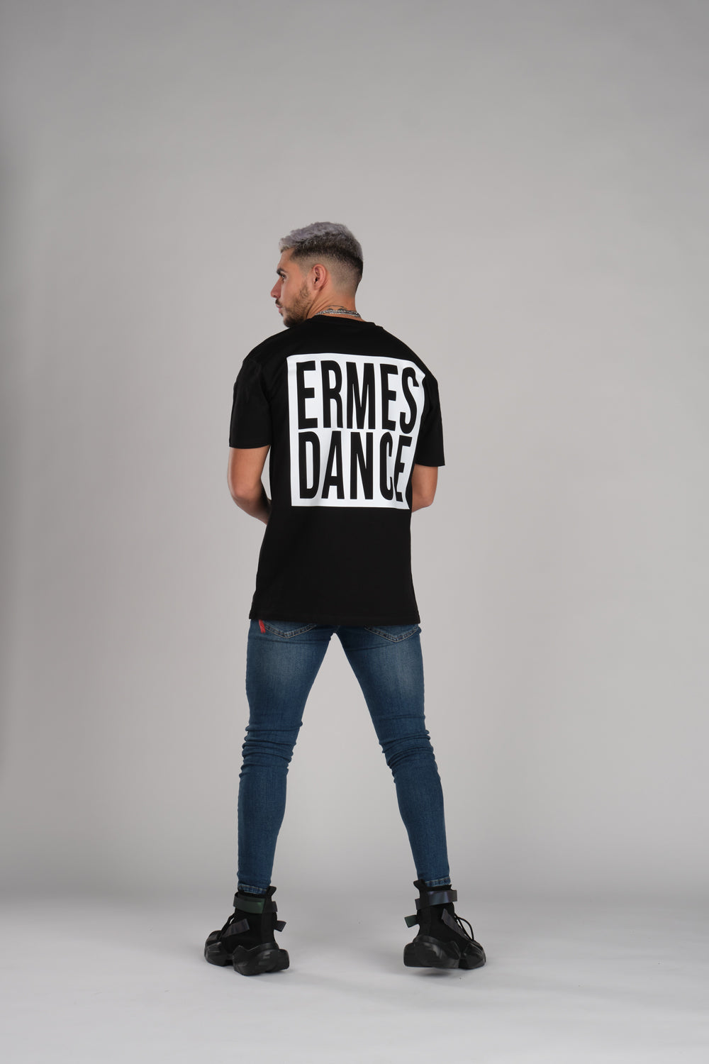 Square Ermes Dance Oversize Black T-Shirt